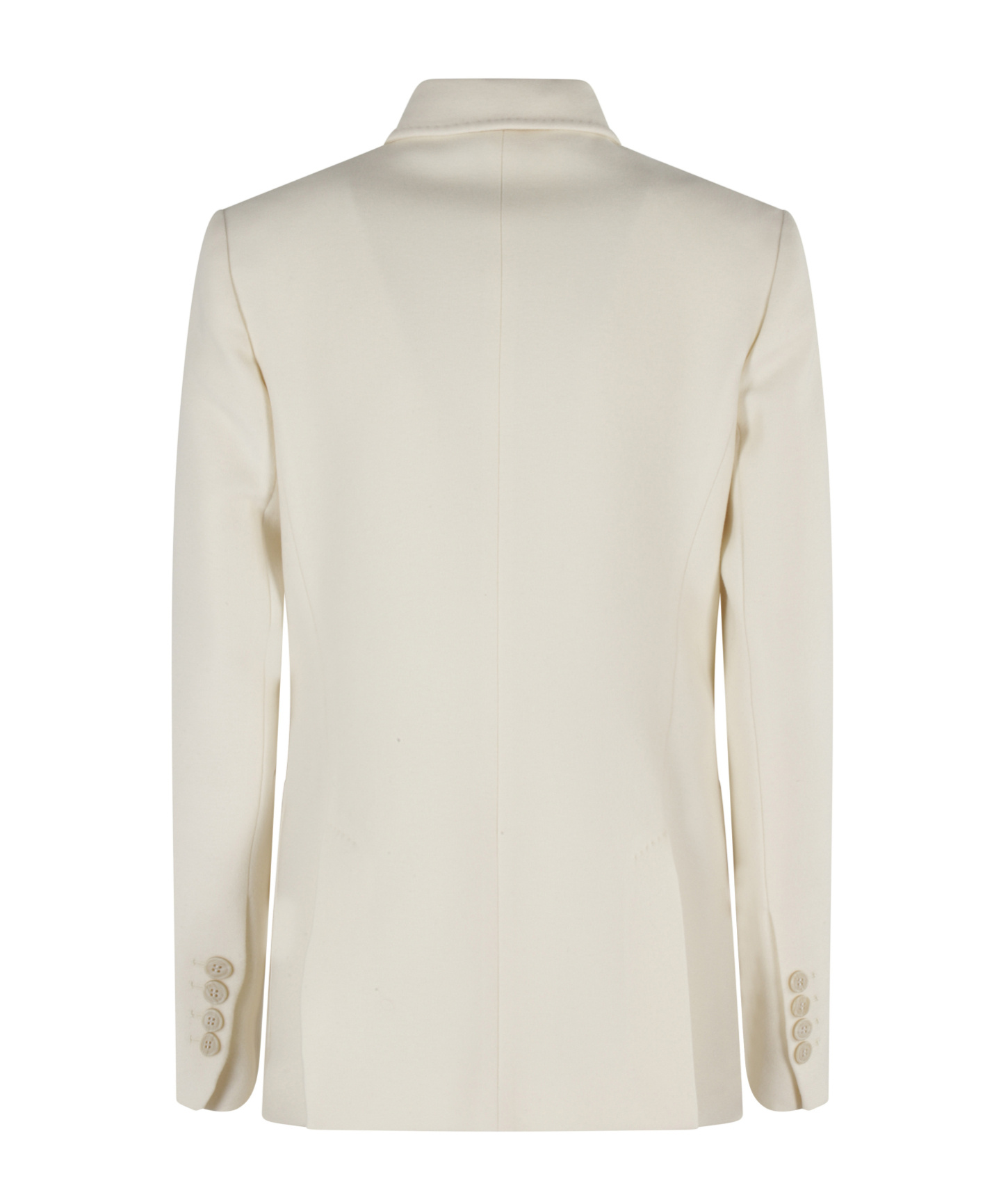 Eleventy Double-breasted Wool Blazer With Classic Lapel In White