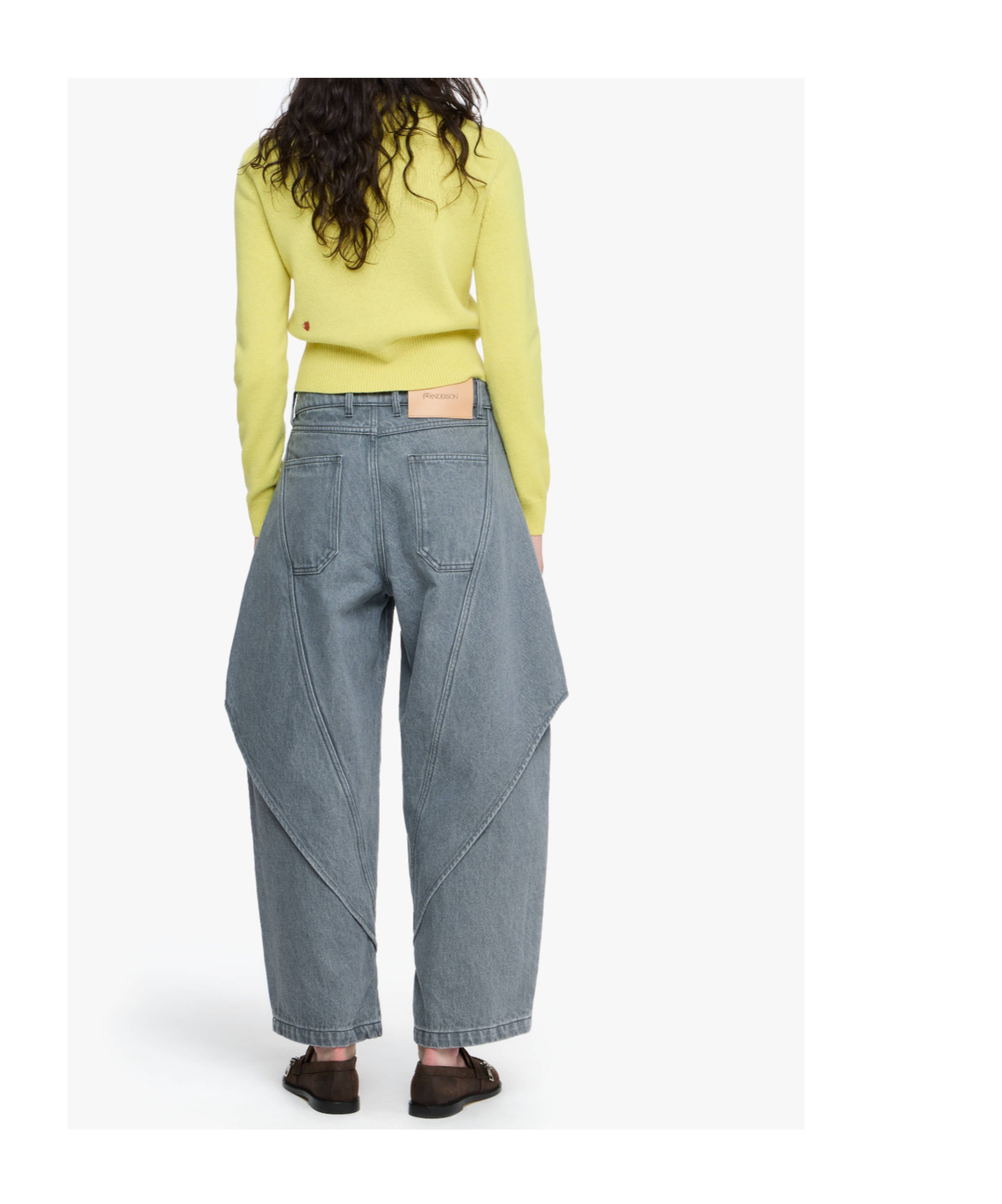 Junya Watanabe High-waisted Wide-leg Jeans In Gray