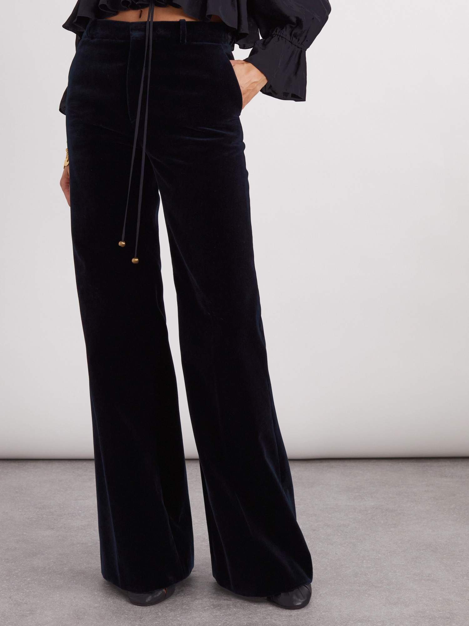 Chloé Women Wool Flare Pants In Black