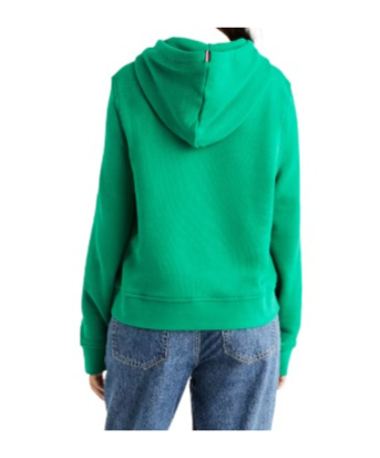 Shop Tommy Hilfiger Logo-print Hoodie In Green