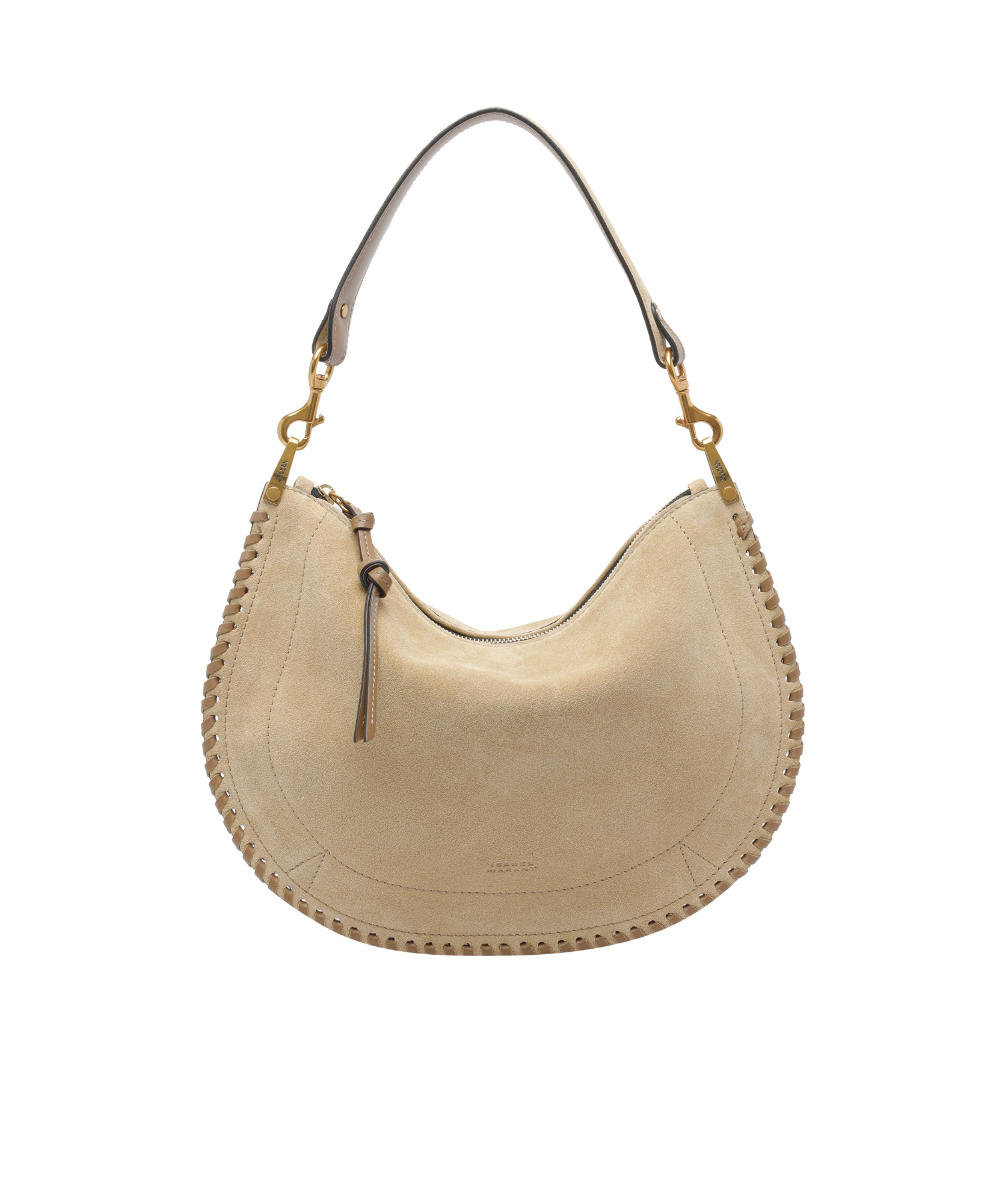 Isabel Marant Oskan Soft Suede Zip-fastening Shoulder Bag In Brown