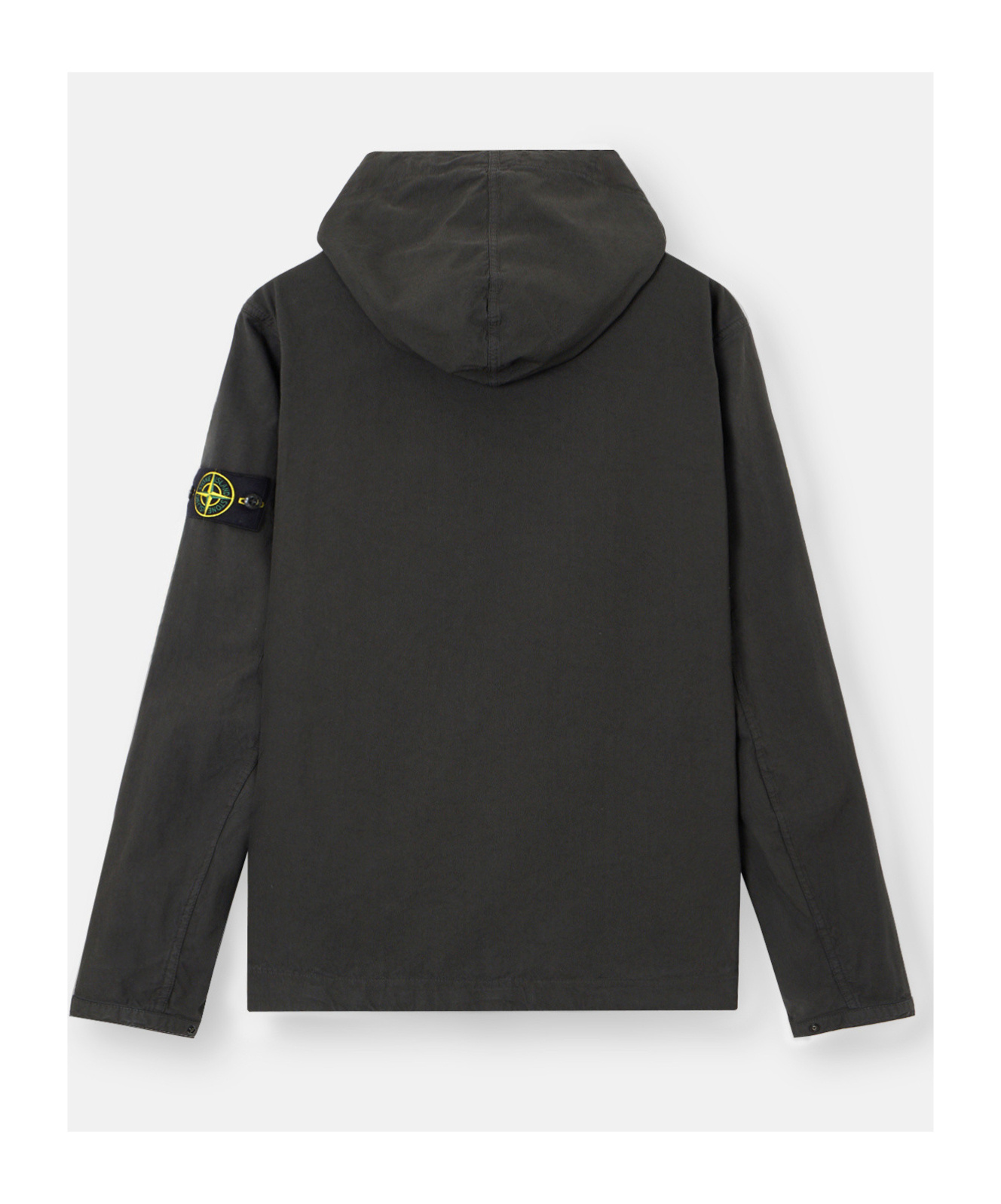 Stone Island Hooded Field Jacket With Anti-drop And Chest Pockets In Gray