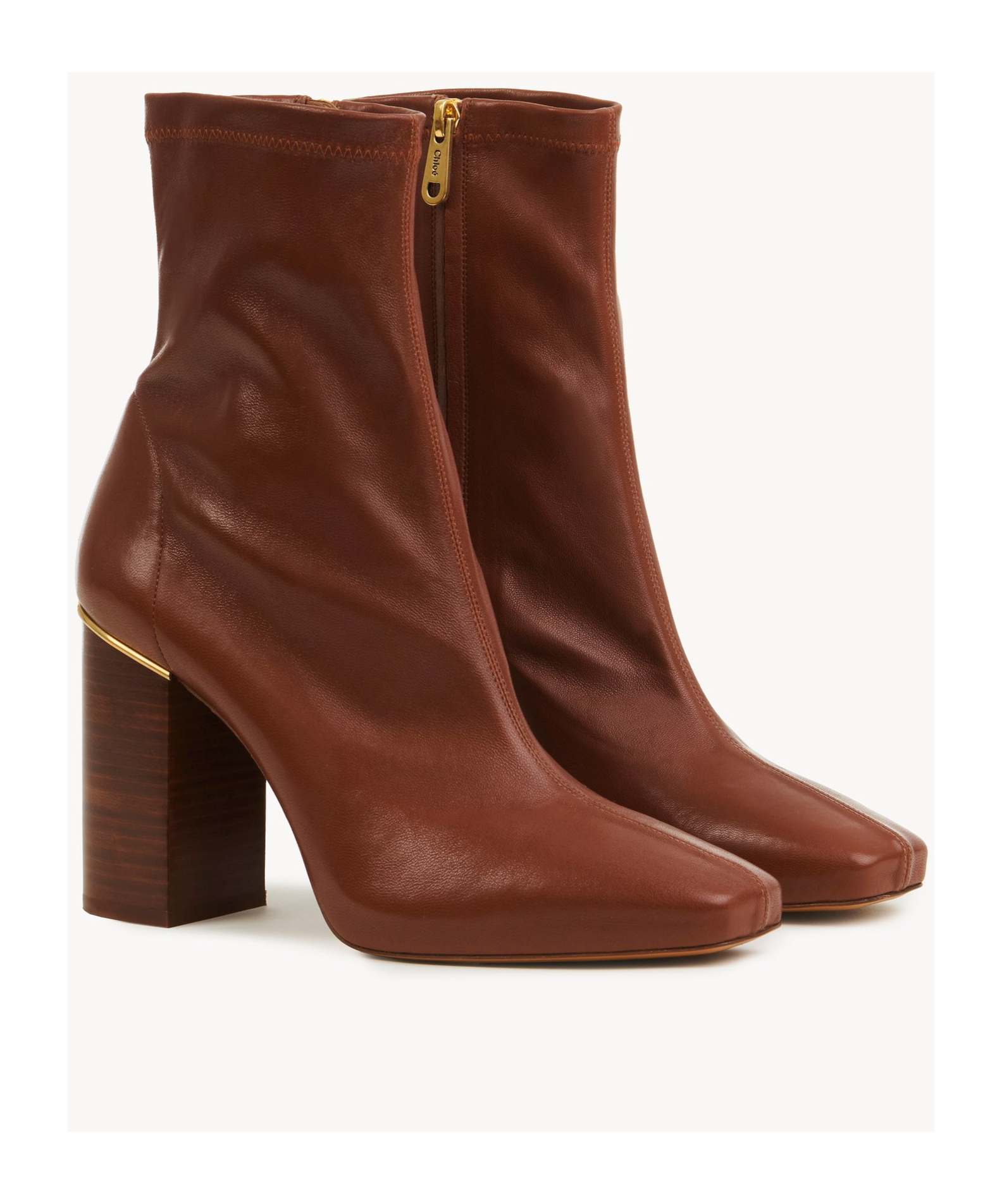 Chloé 95mm Ambre Boots In Brown