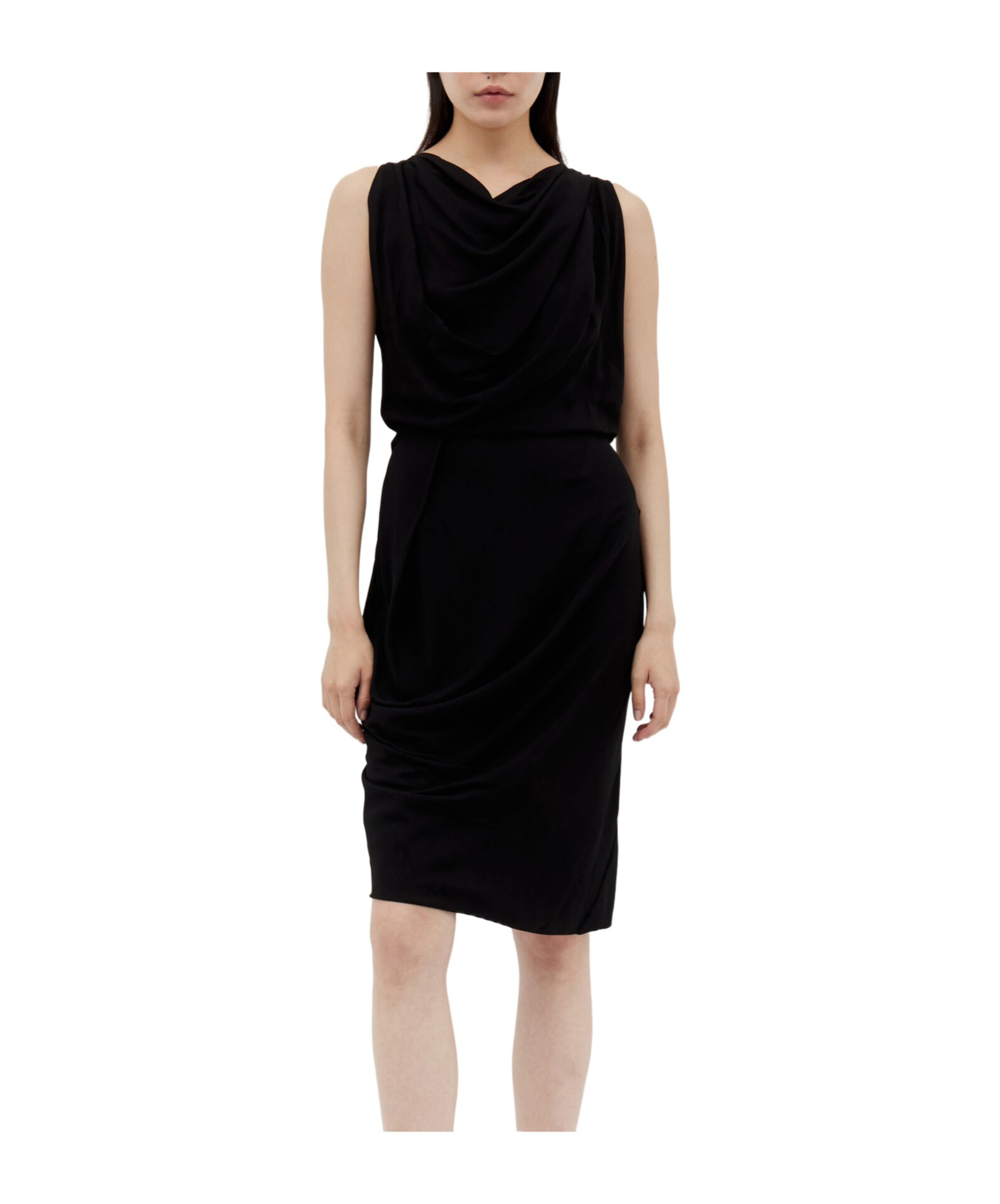 Shop Vivienne Westwood Fond Midi Dress In Black