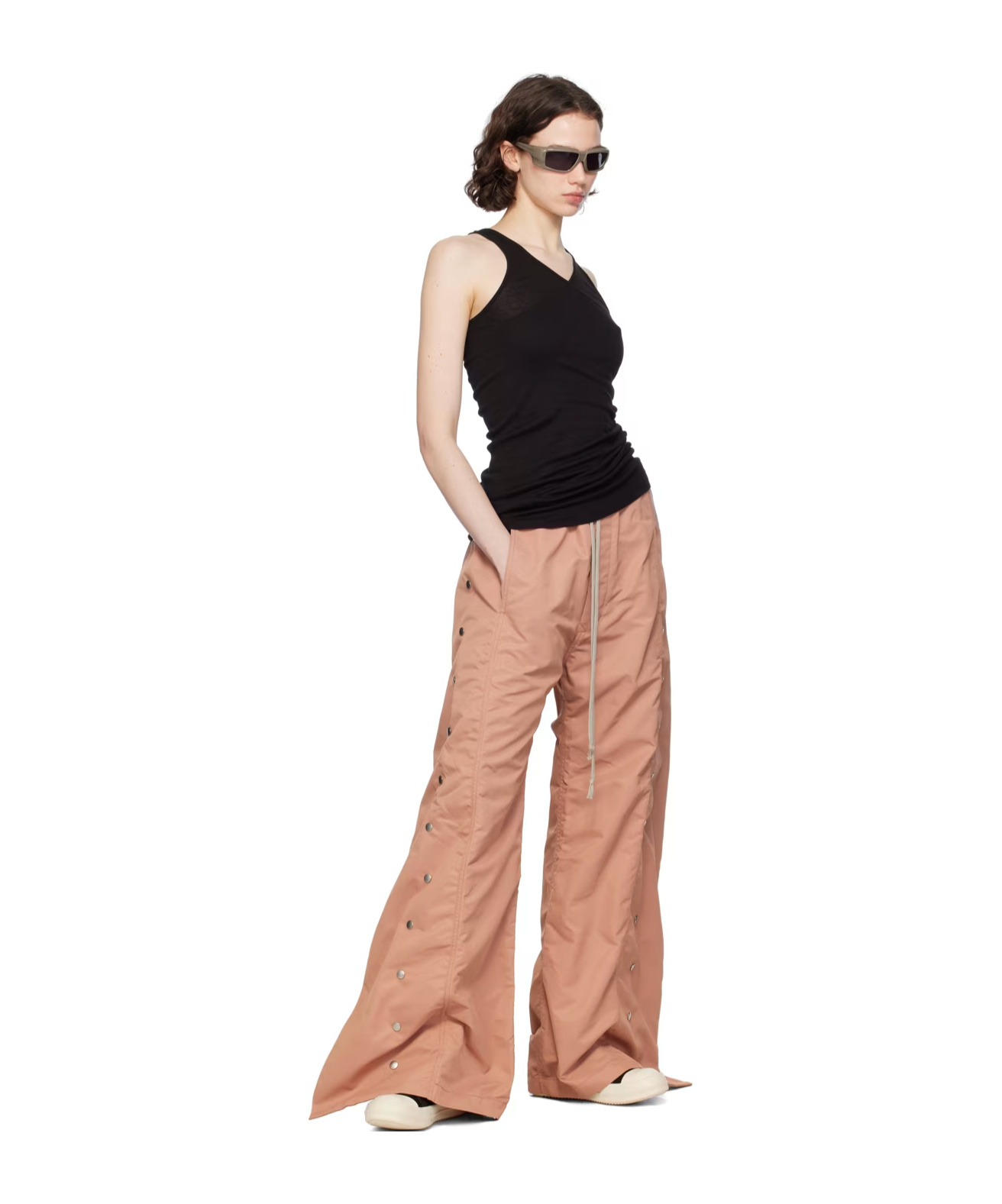 Rick Owens Drkshdw Pink Babel Pusher Track Pants In Pink