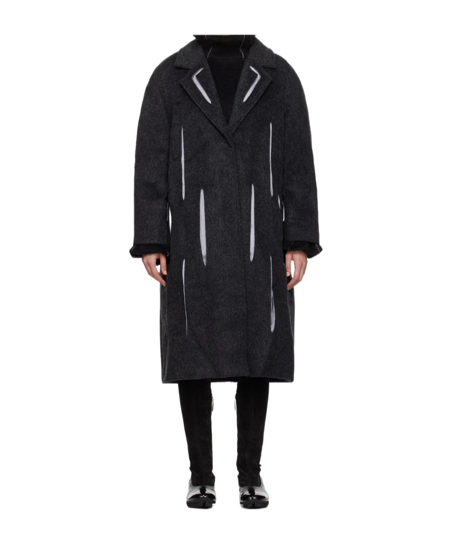 Kiko Kostadinov Bowie Tailored Coat Sable In Black