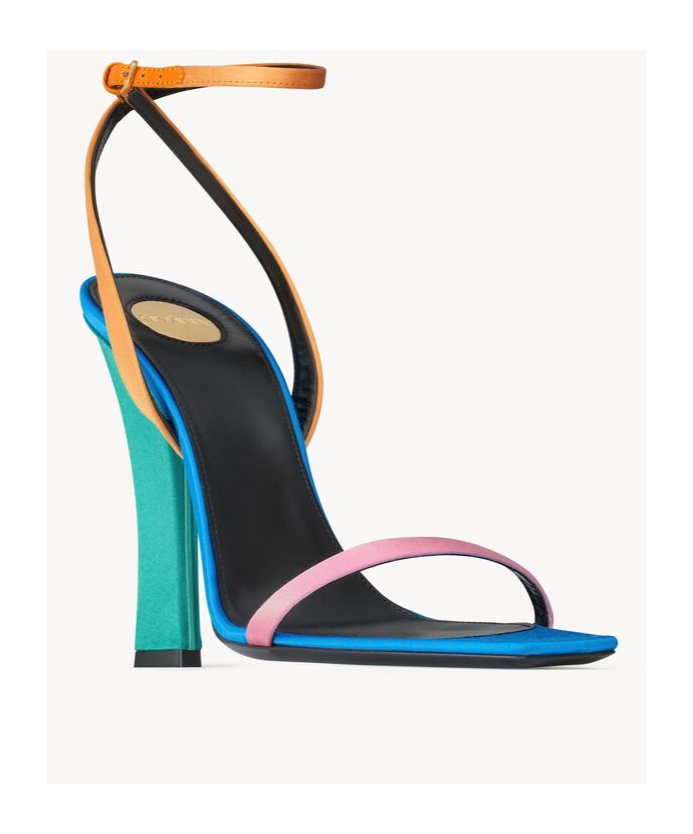 SAINT LAURENT DOMINIQUE SANDALS IN SATIN CREPE
