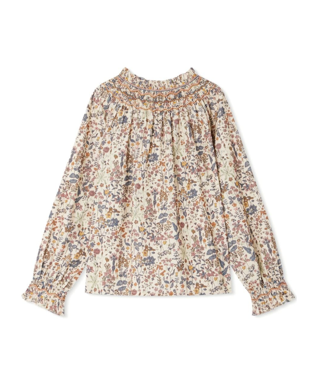 Bonpoint Petale Cotton Blouse In Nude