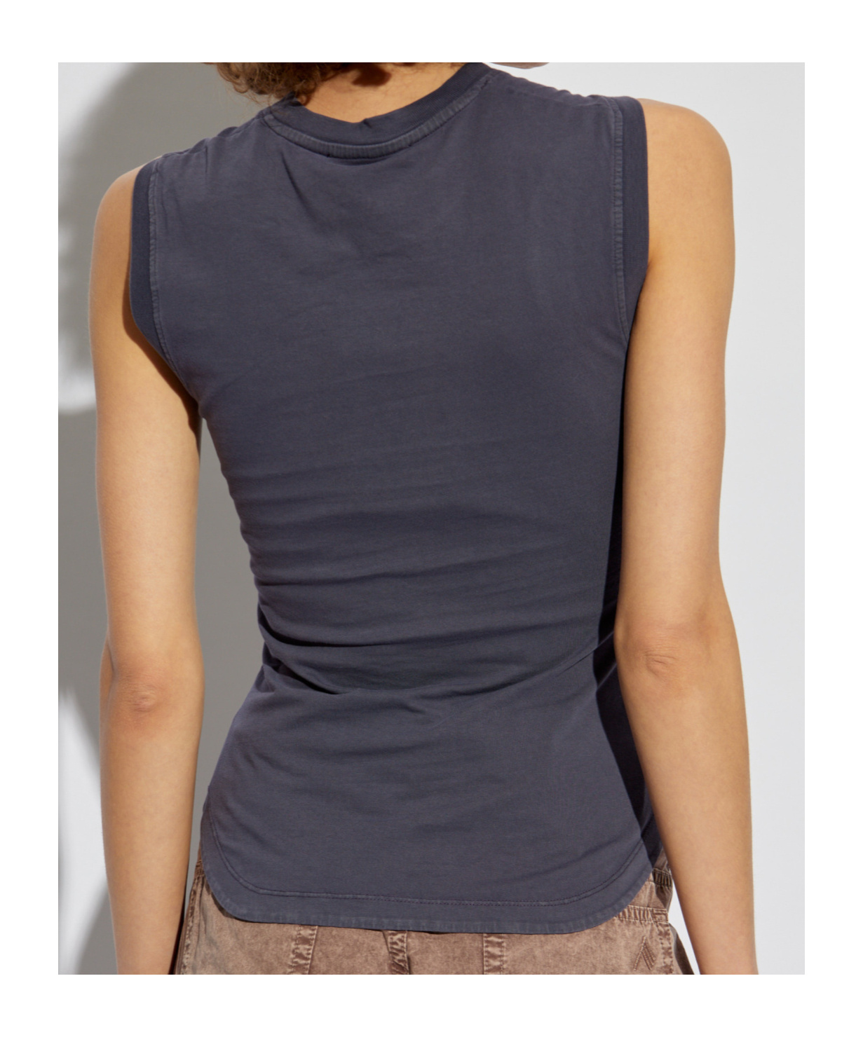 Shop Attico The Logo Embroidered Tank Top In Black