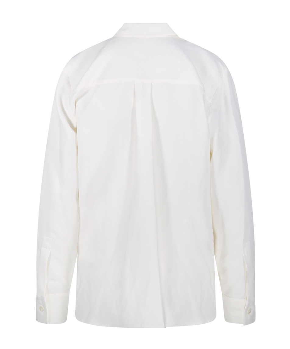 P.a.r.o.s.h Parosh Floral Embroidered White Shirt With Sequins In White