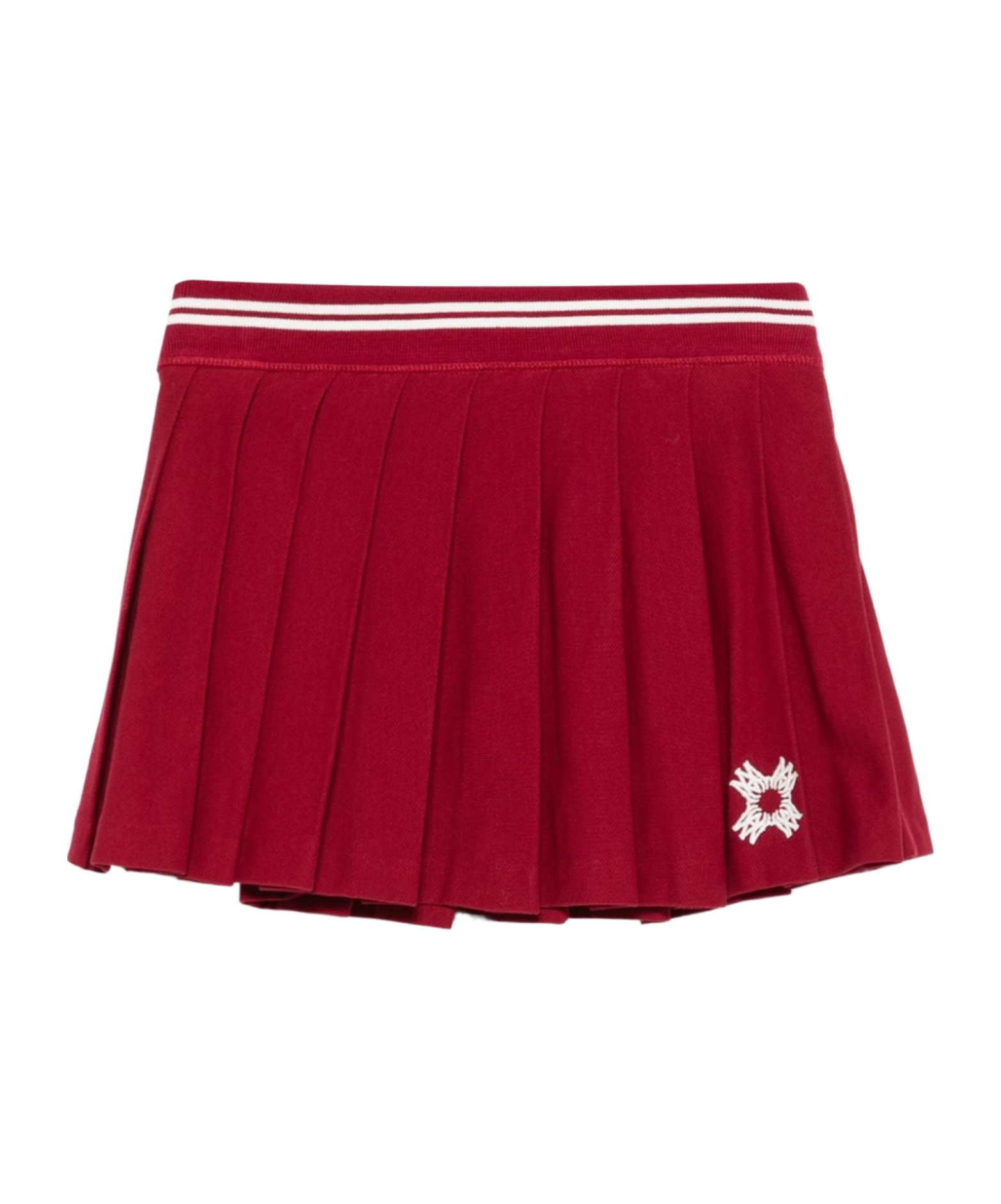 Amiri Ma Quad Pleated Skirt In Red
