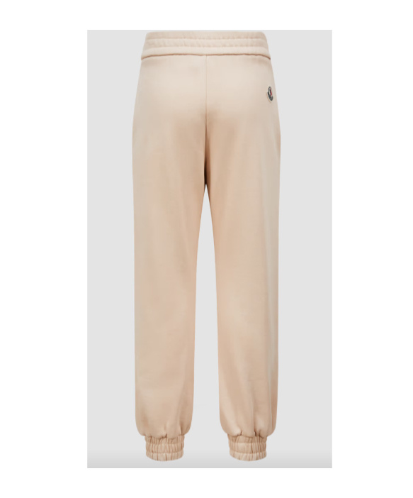 Moncler Cotton Sweatpants In Nude