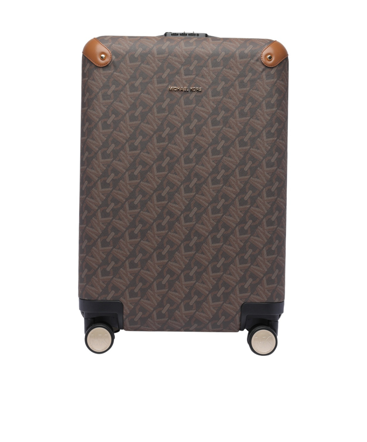 Michael Kors Empire-logo Canvas Suitcase In Black