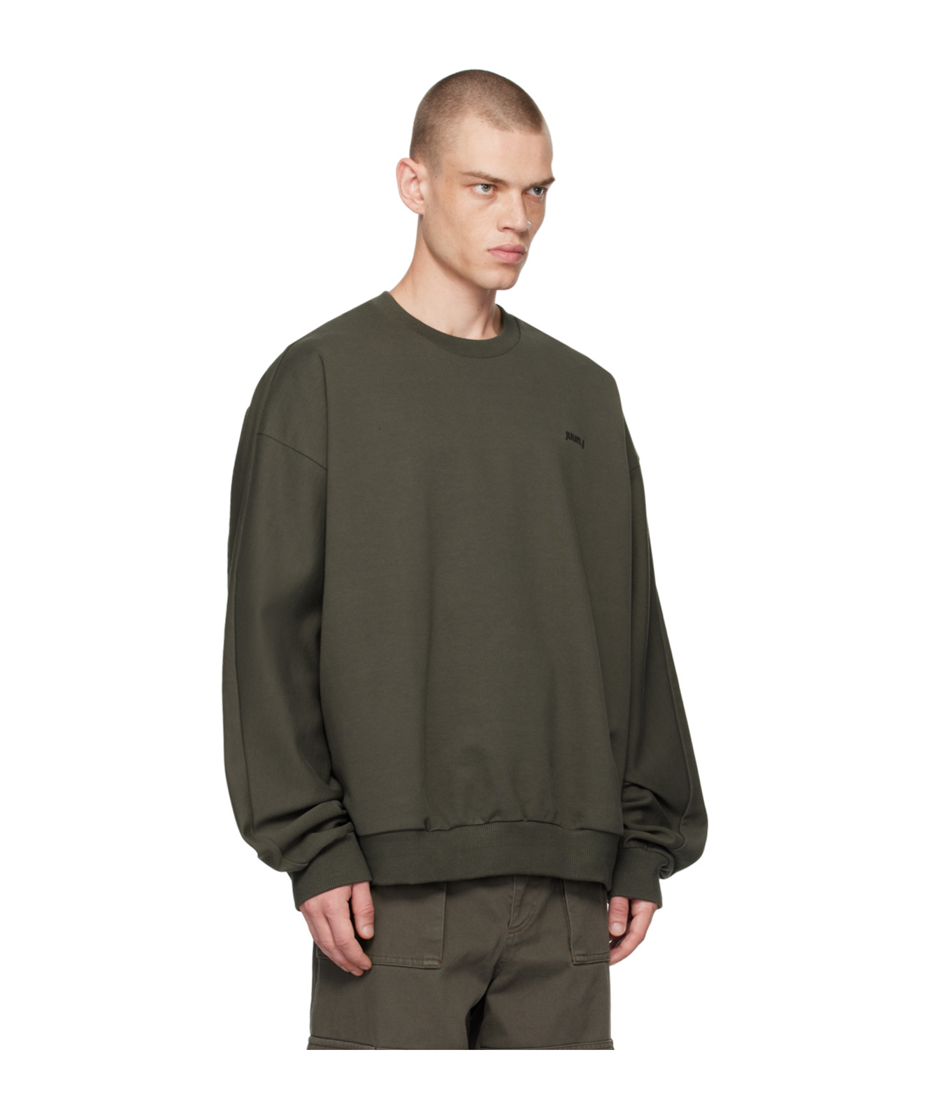 Juunj Gray Crewneck Sweatshirt In Black