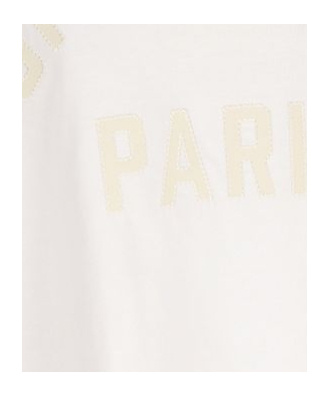 Givenchy Paris Logo Zigzag Stitching T-shirt In White