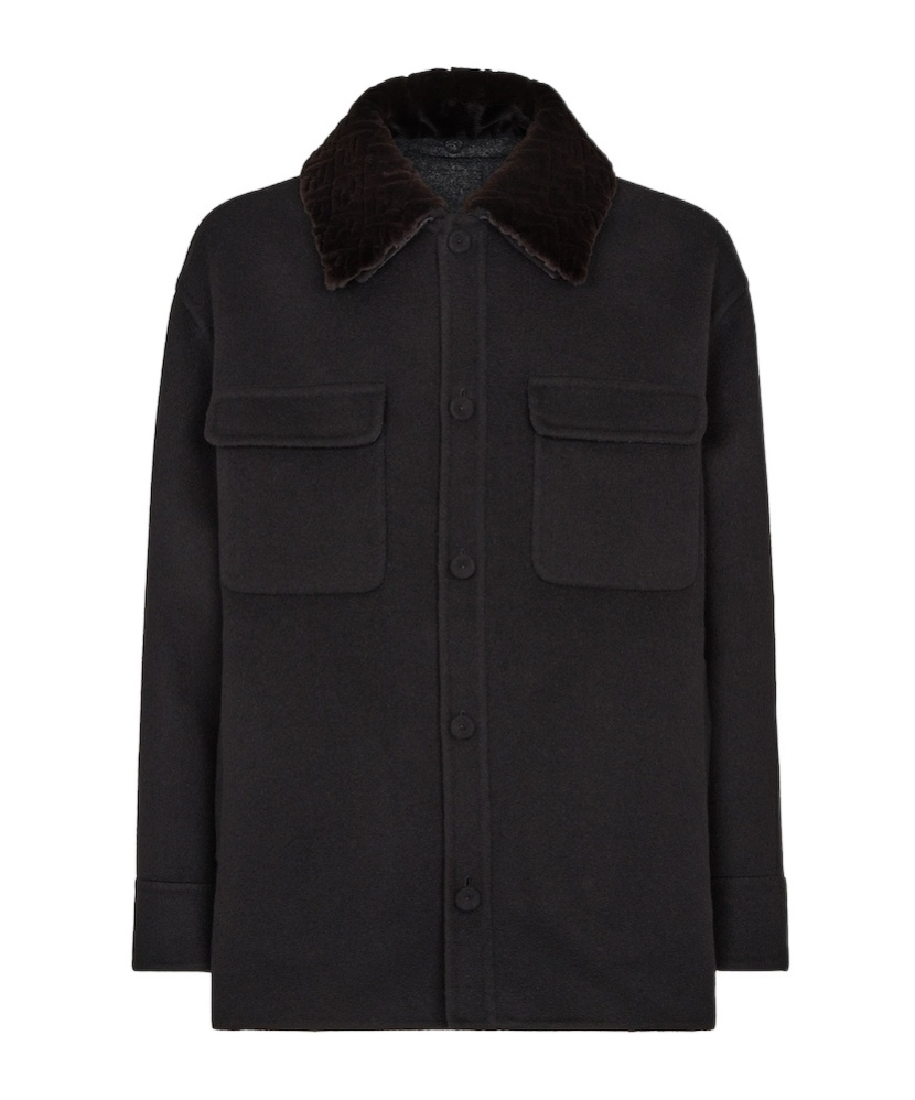 Fendi Long-sleeved Casual Jacket In Black