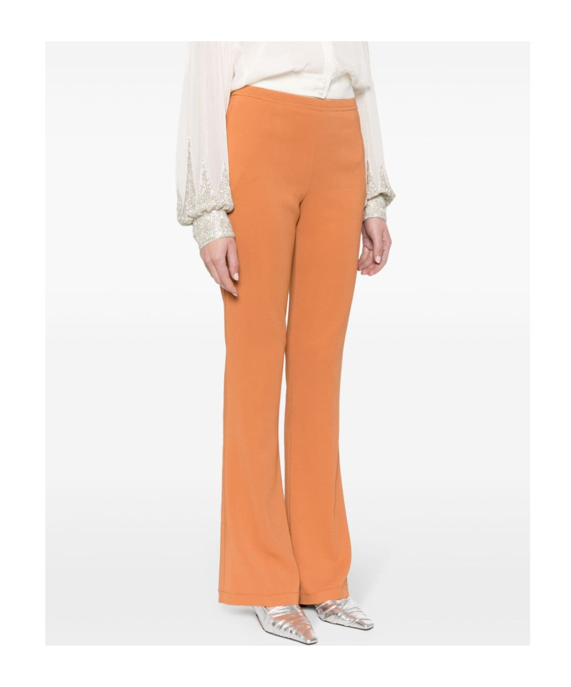 Shop Forte Forte Pressed-crease Tailored Trousers