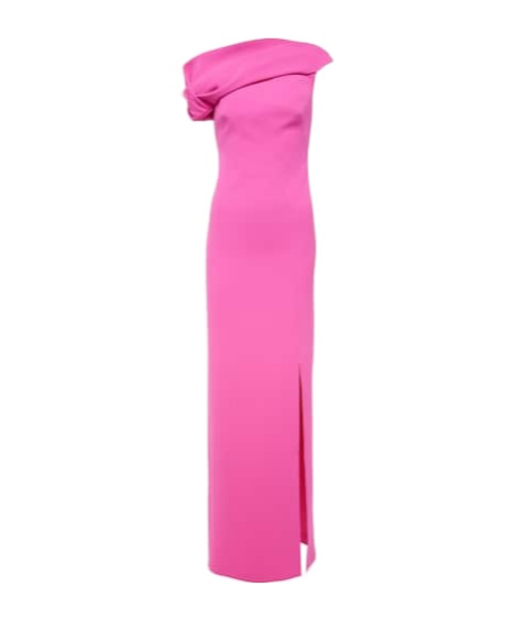 Safiyaa London Dara Crepe Gown In Pink
