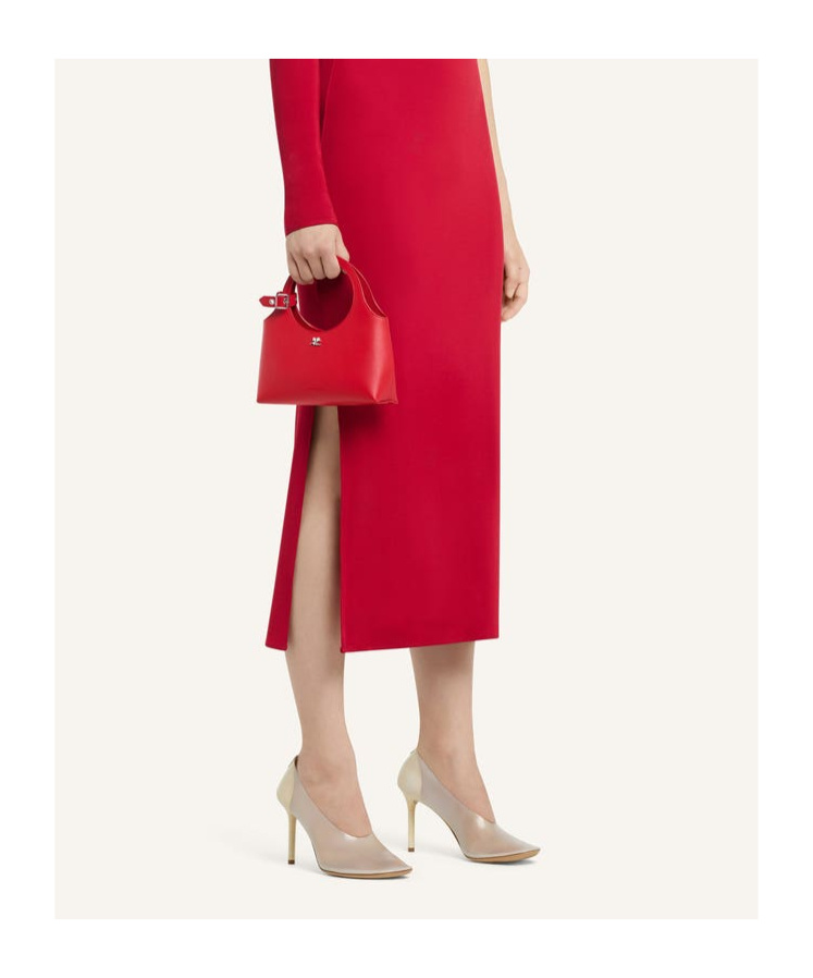 Shop Courrèges Mini Holy Day Tote Bag In Red