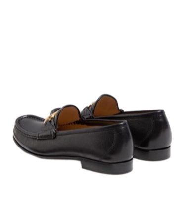 Valentino Logo Loafers In Black