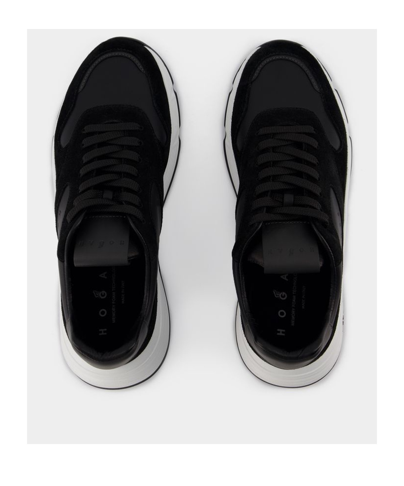 Hogan Hyperlight Lace-up Sneakers In Black
