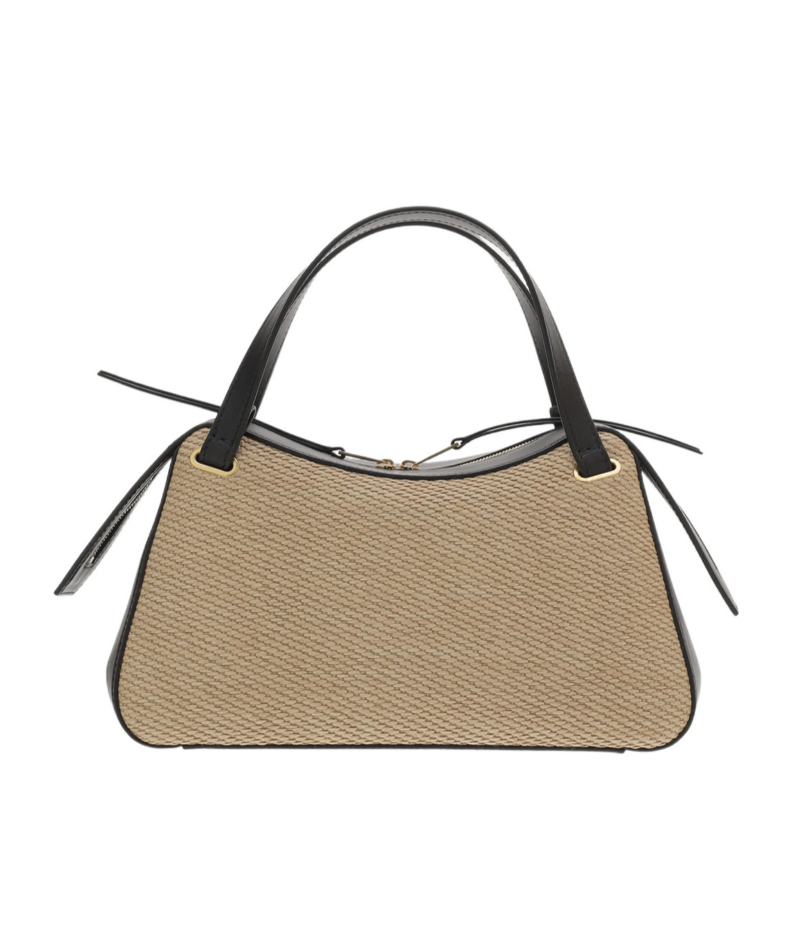 Jil Sander Raffia-panelled Tote Bag In Brown