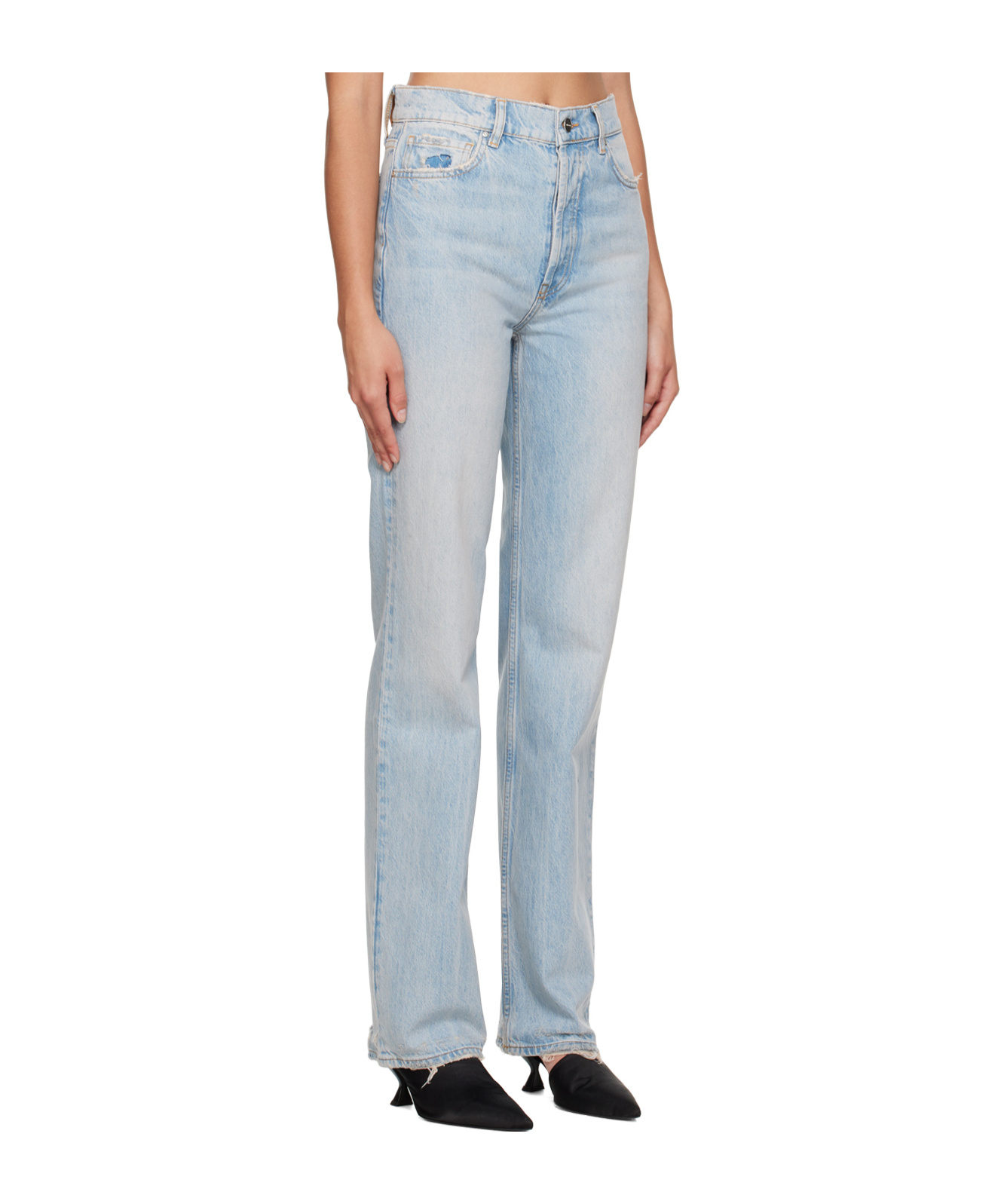 Anine Bing Olsen Straight-leg Jeans In Gray