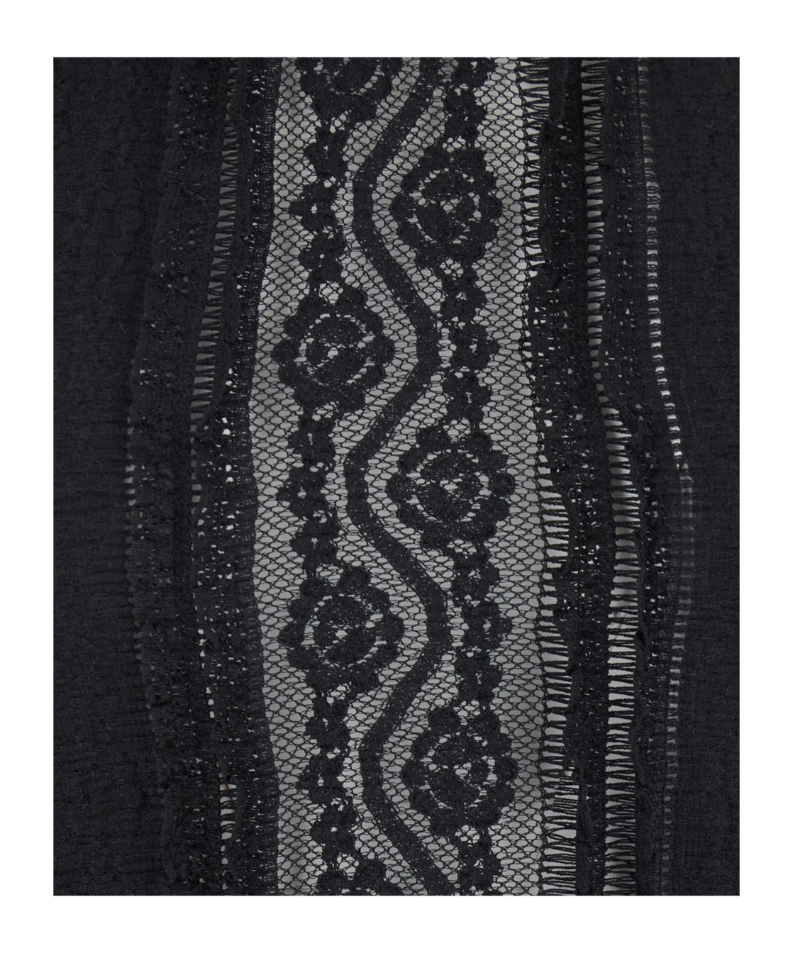 Charo Ruiz 'asteria' Black Top With Embroidery Details And Semi-transparent Design In Black