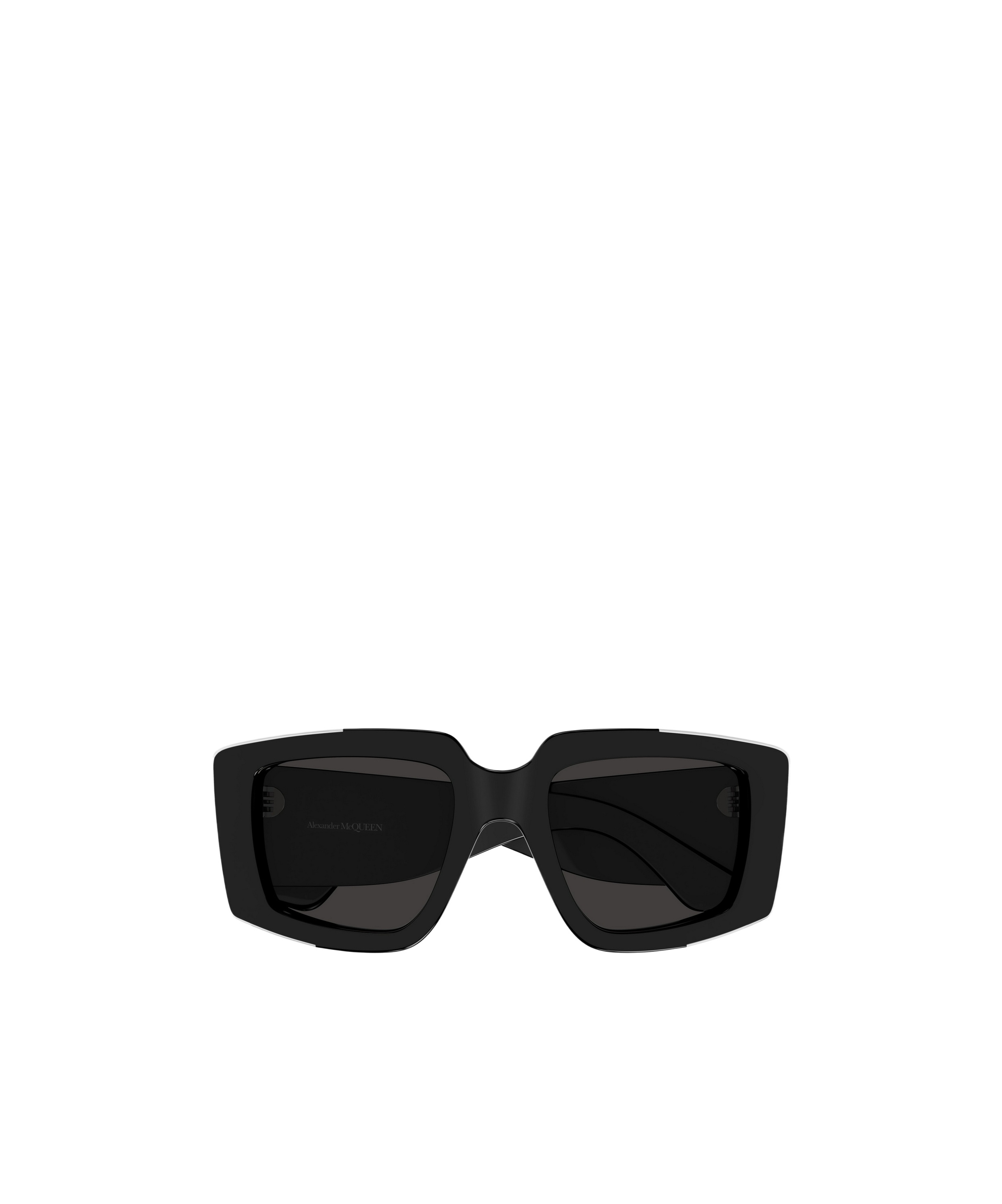 Alexander Mcqueen Square-frame Sunglasses In Black