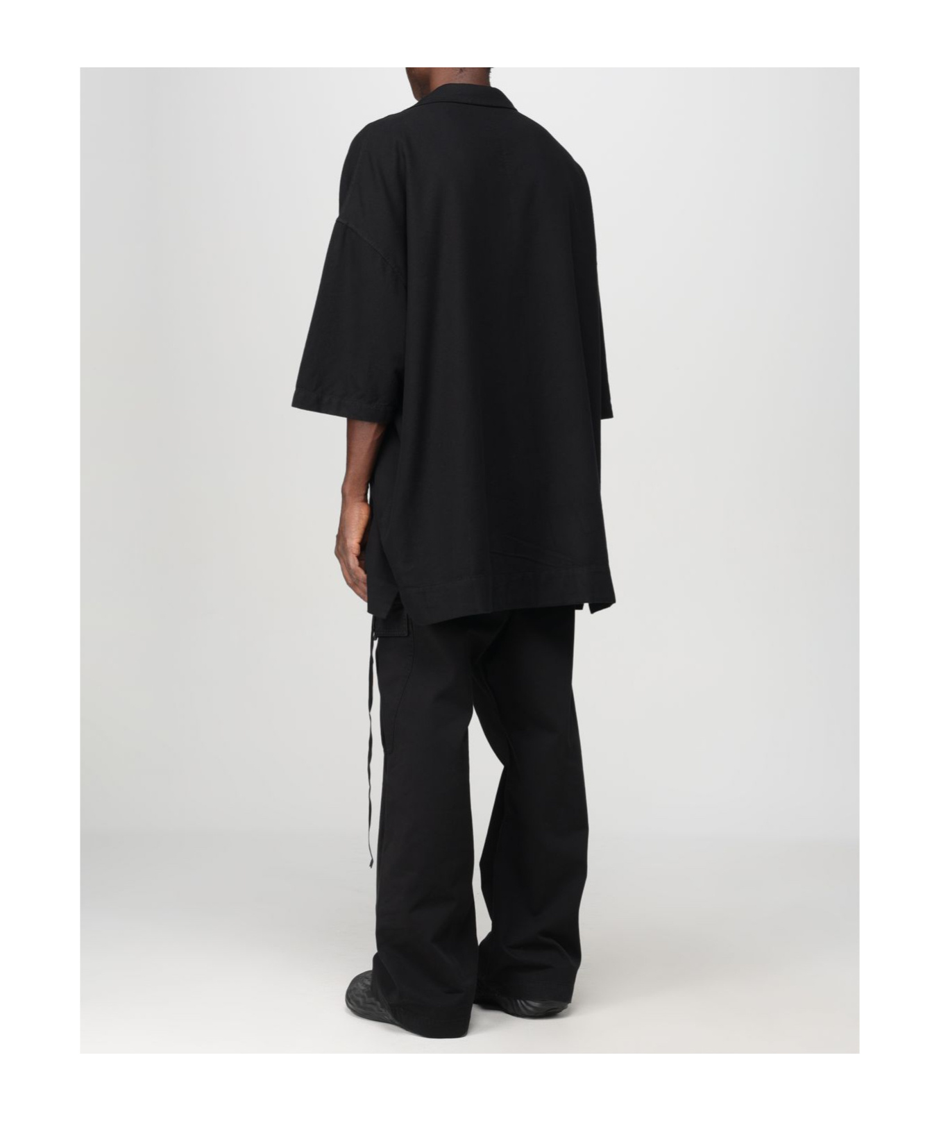 Rick Owens Drkshdw Magnum Tommy Oversized Cotton Shirt In Black