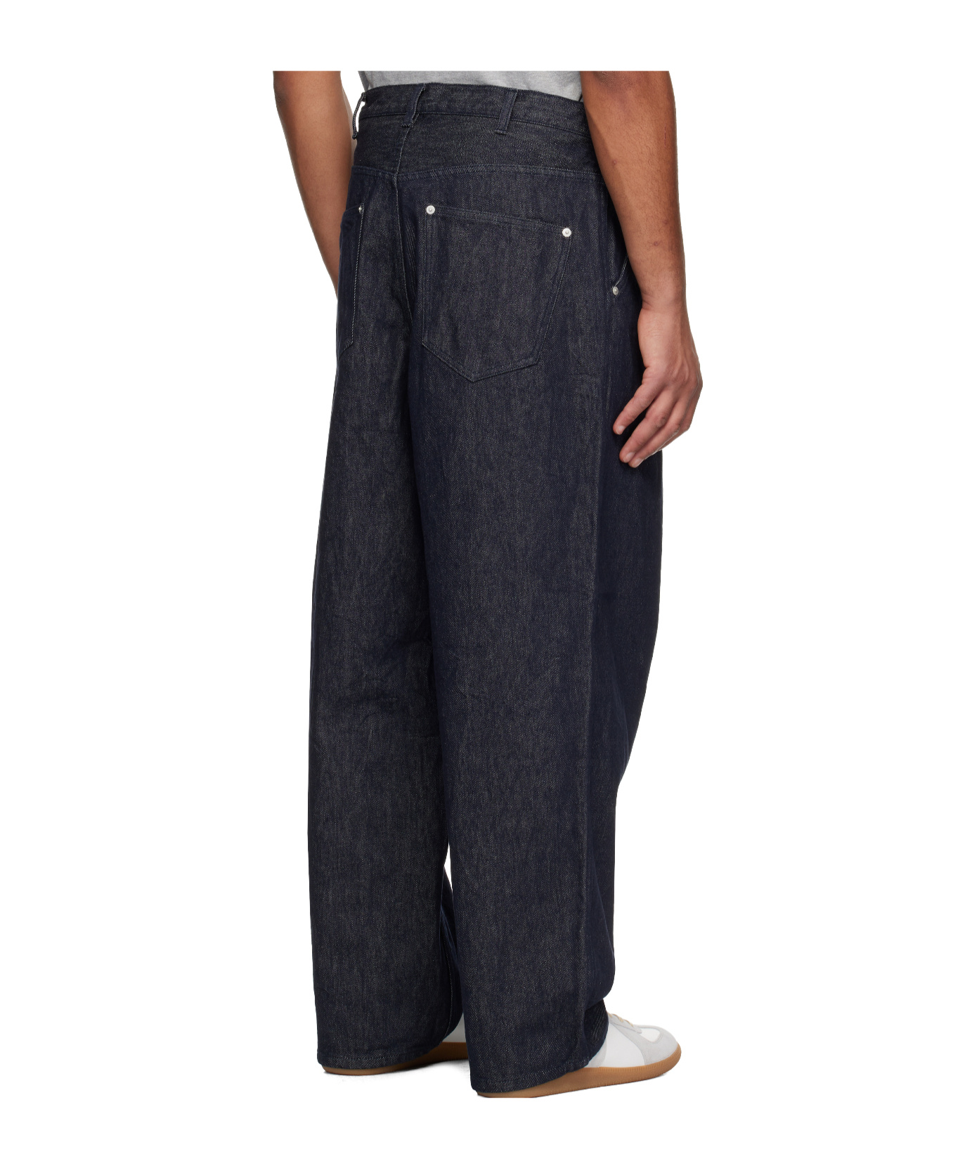 Comme Des Garçons Relaxed Fit Wide Leg Denim Trousers In Black