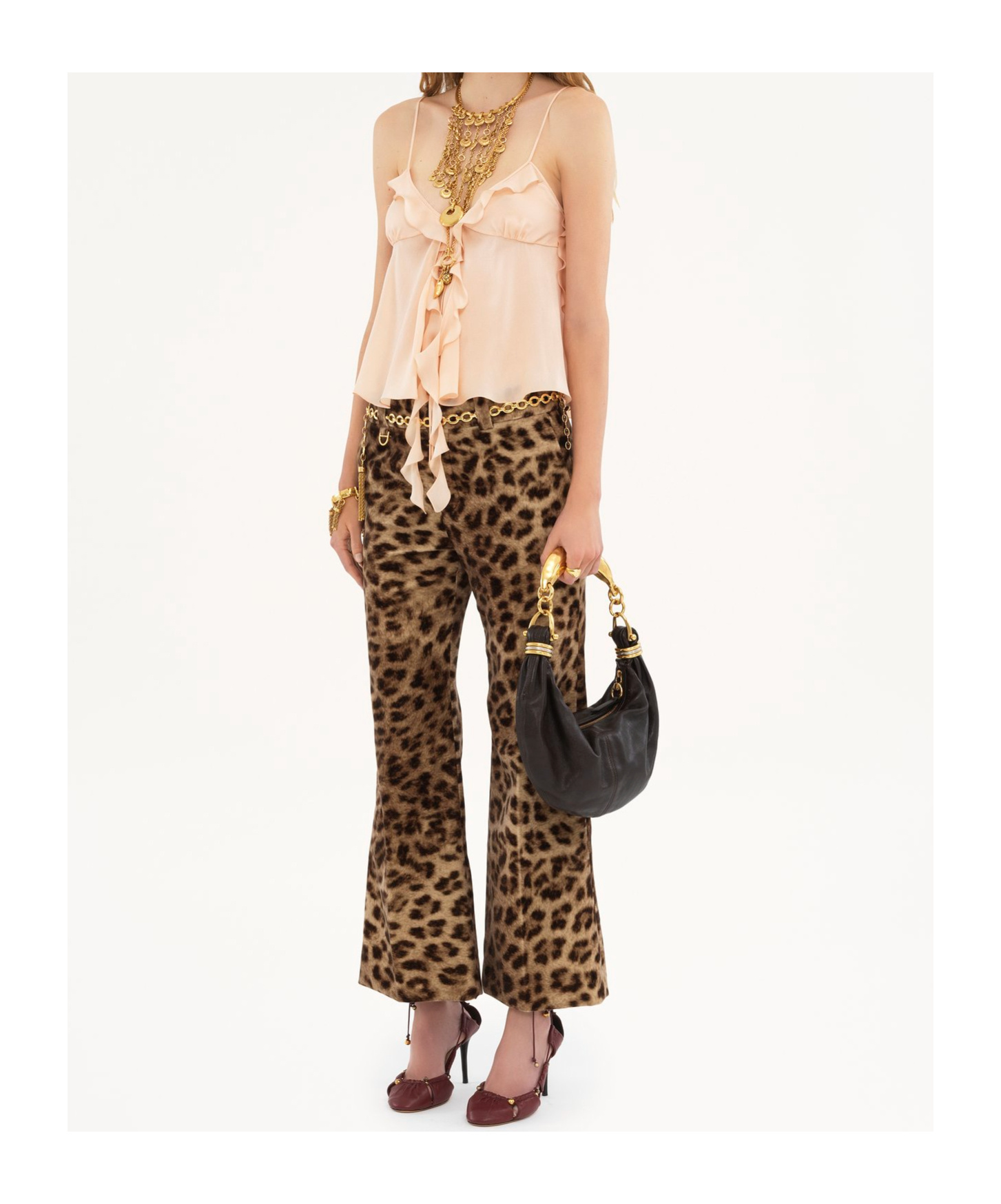 Chloé Belt-loop Casual Pants In Brown