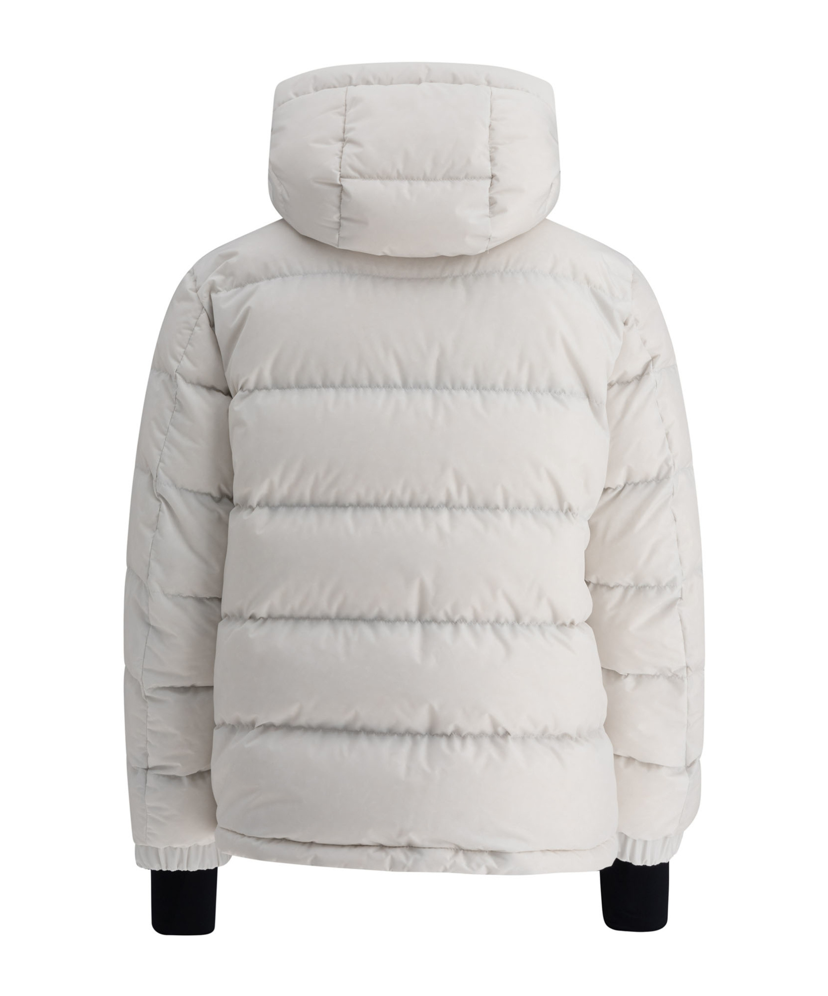 Moncler 'pramint' White Technical Nylon Down Jacket In Gray