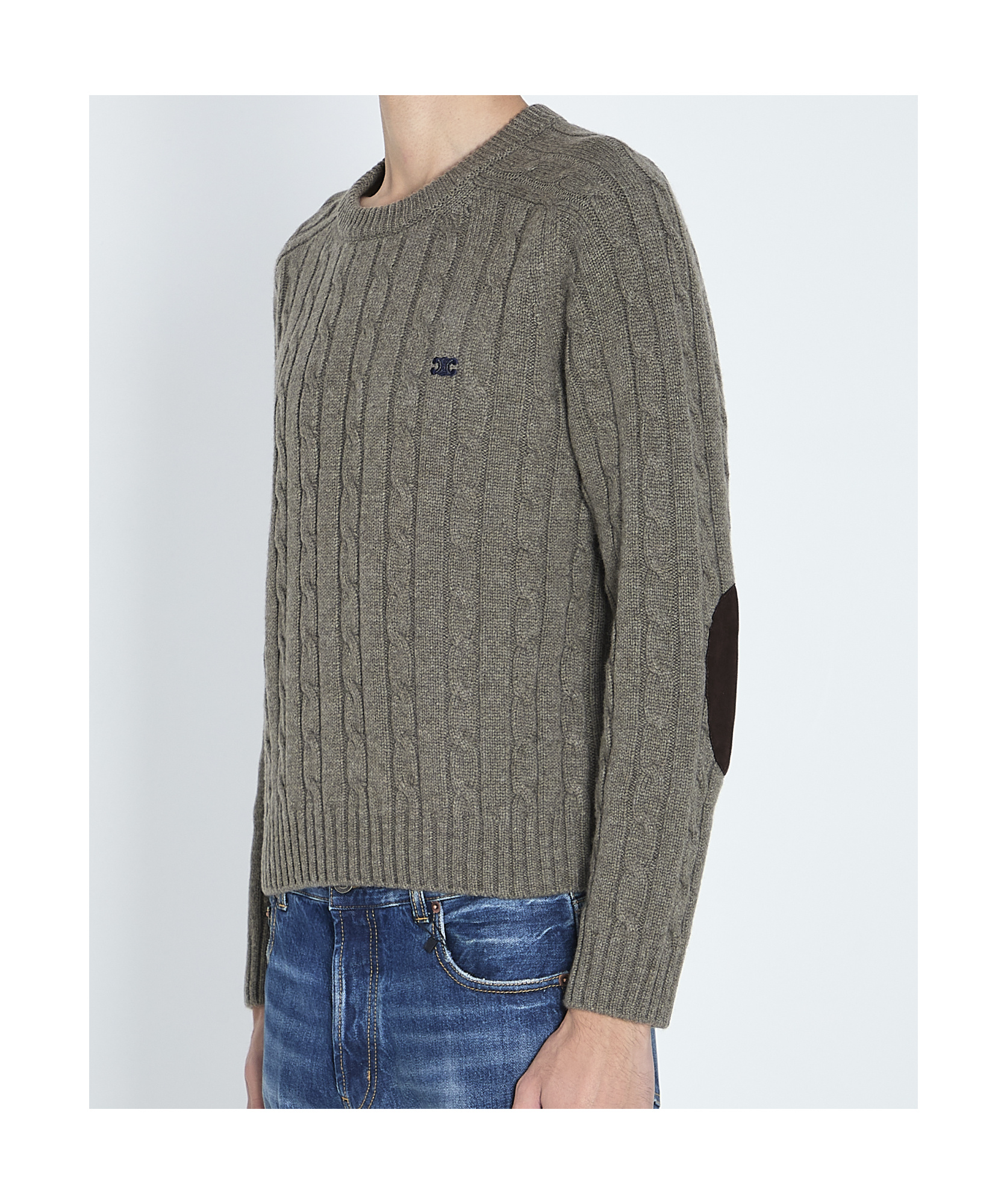 Celine Long-sleeved Sweater In Gray