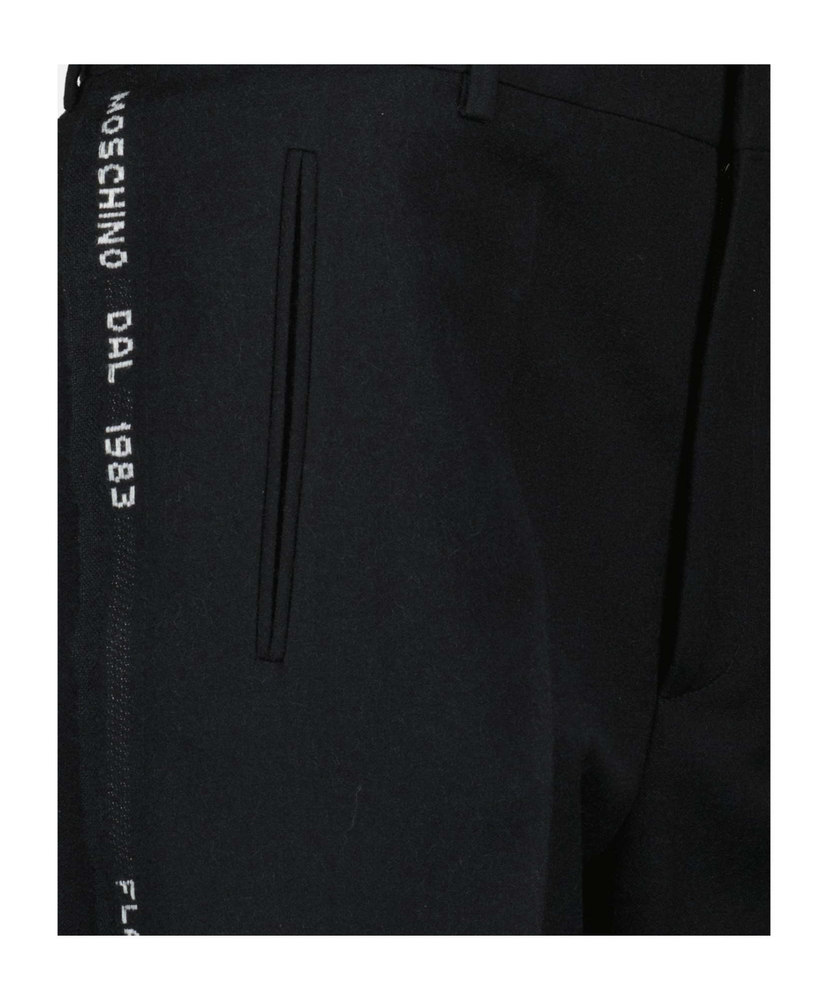 Moschino Belt Loop Casual Pants In Black