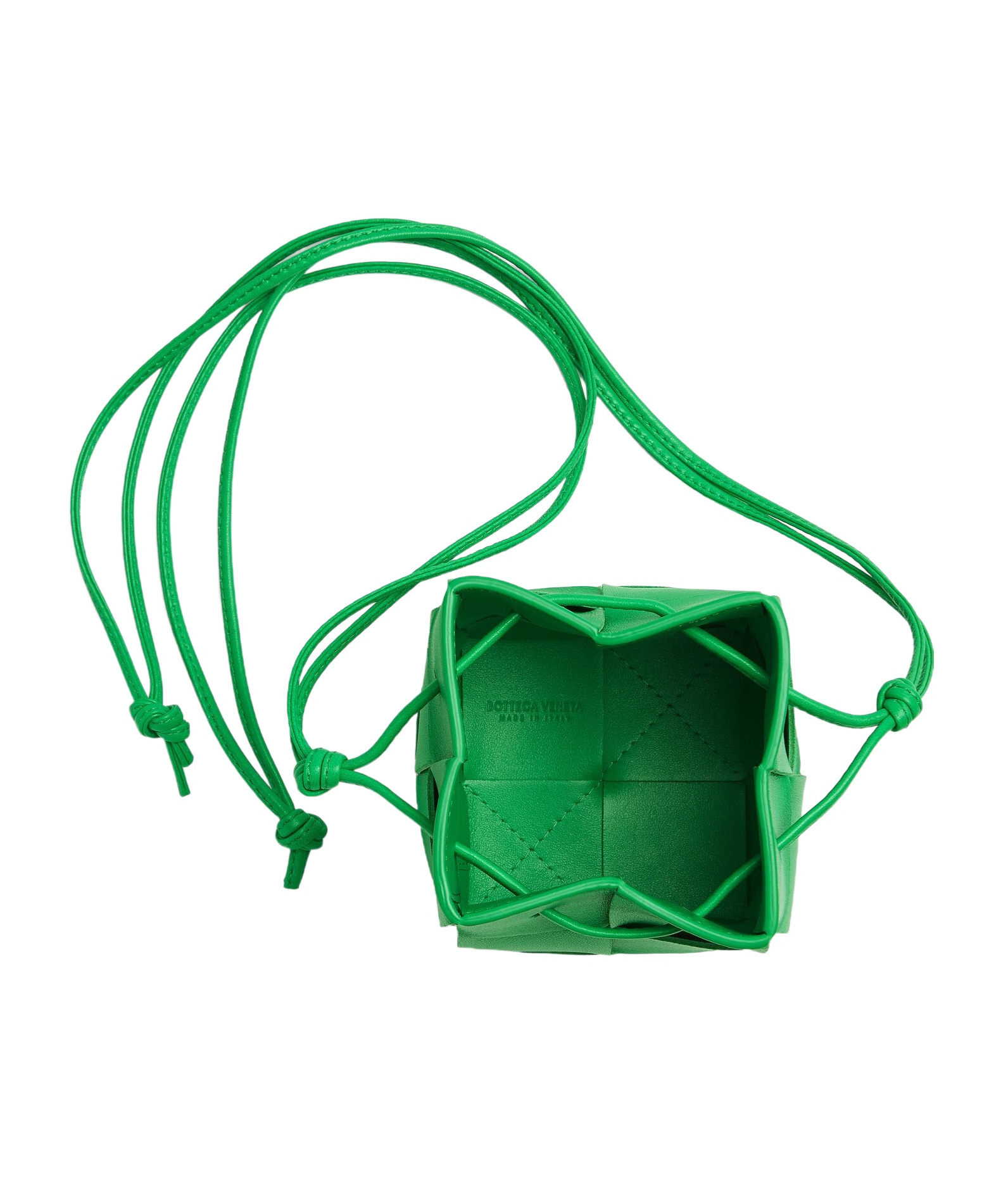 Bottega Veneta Mini Cassette Bucket Bag In Green