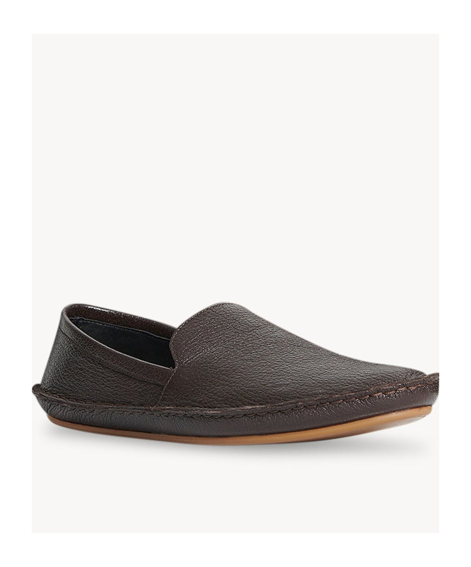 The Row Brown Vasko Loafers In Lacquer Brown