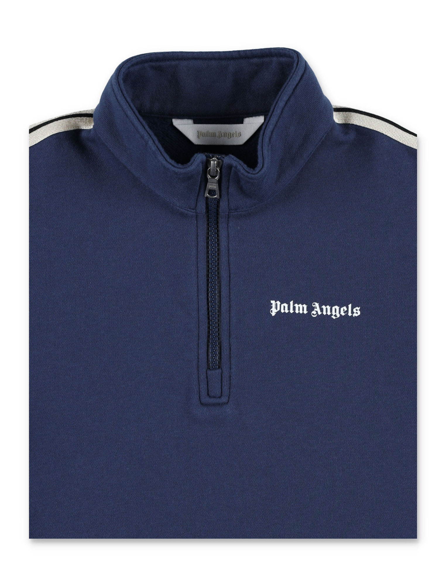 Palm Angels Zip-up Sweatshirt In Blue