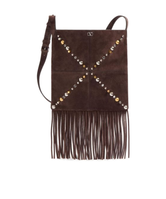 Valentino Suede Nellcote Cross-body Bag In Black
