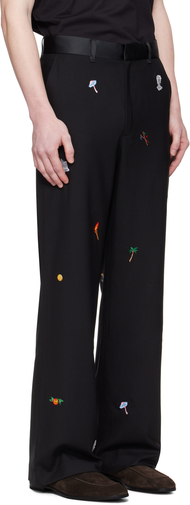 Casablanca Casual Pants With Belt Loops In Black