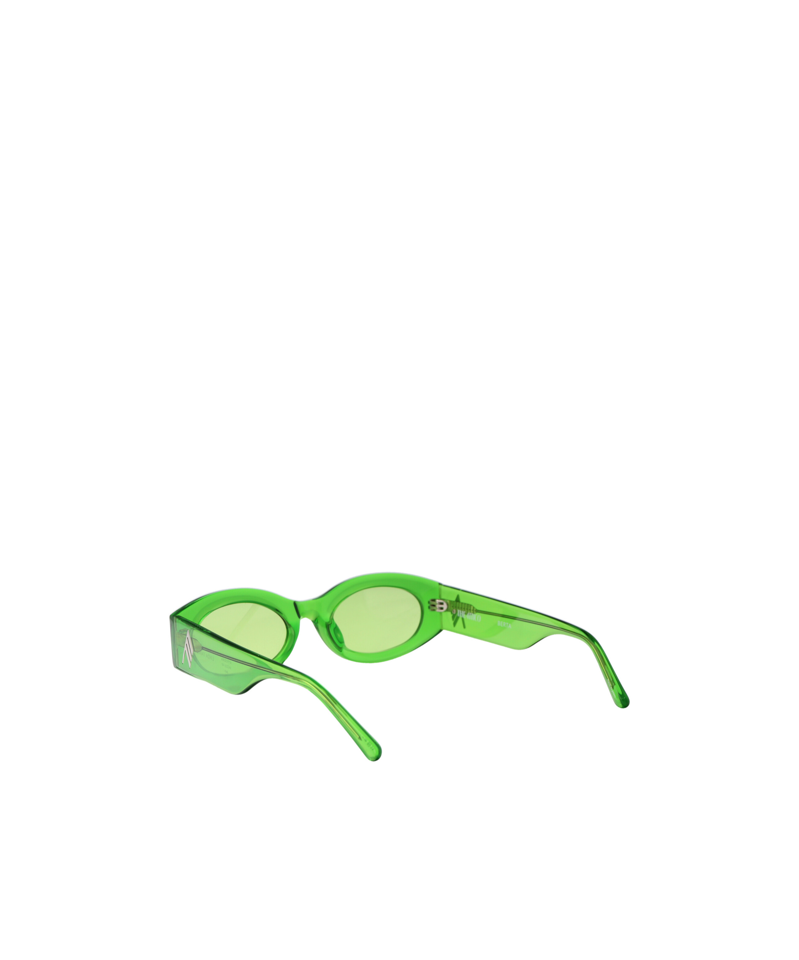 Attico X Linda Farrow Berta Oval Sunglasses In Green