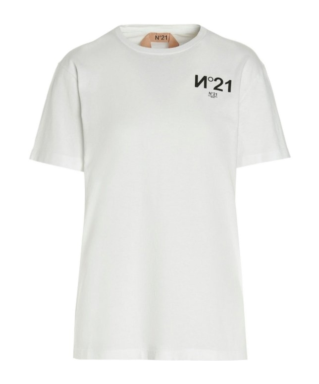 N°21 Logo Print T-shirt In White