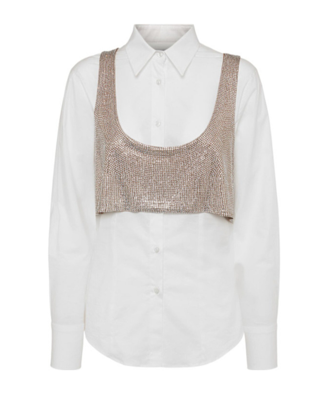 Giuseppe Di Morabito Cotton Poplin Embellished Shirt