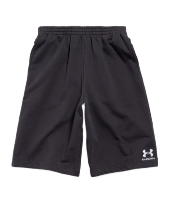 Balenciaga Black Fleece Collab Under Armour Shorts In Purple