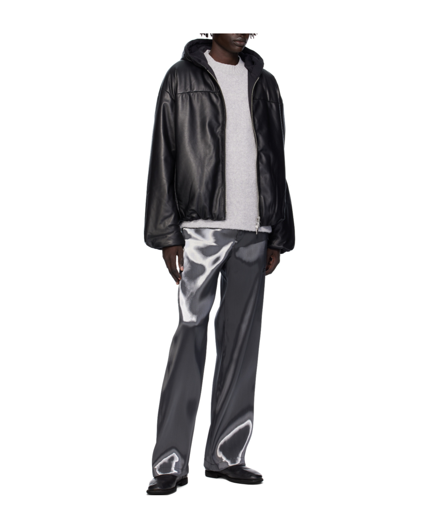 Heliot Emil Paralax Double-faced Leather Jacket In Black