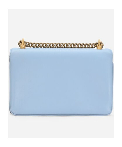 Dolce & Gabbana Medium Devotion Leather Crossbody Bag In Blue