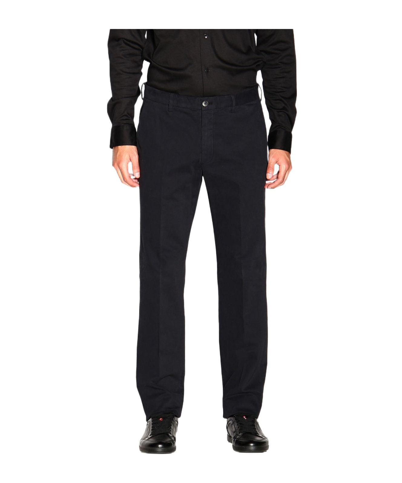 Zegna Casual Pants With Waist And Loop Straps In Black