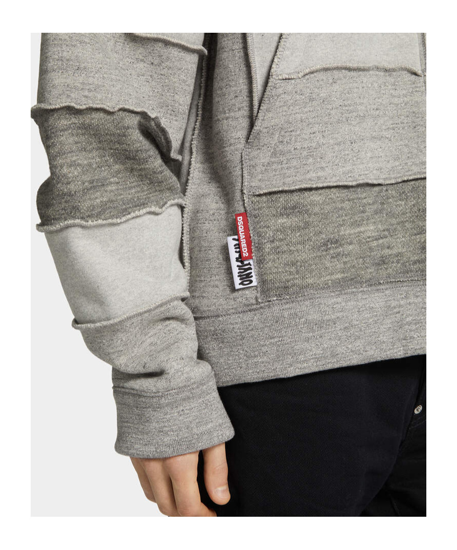 Dsquared2 Magliano X D2 Mix Grey Venue Fit Zipped Hoodie In Gray