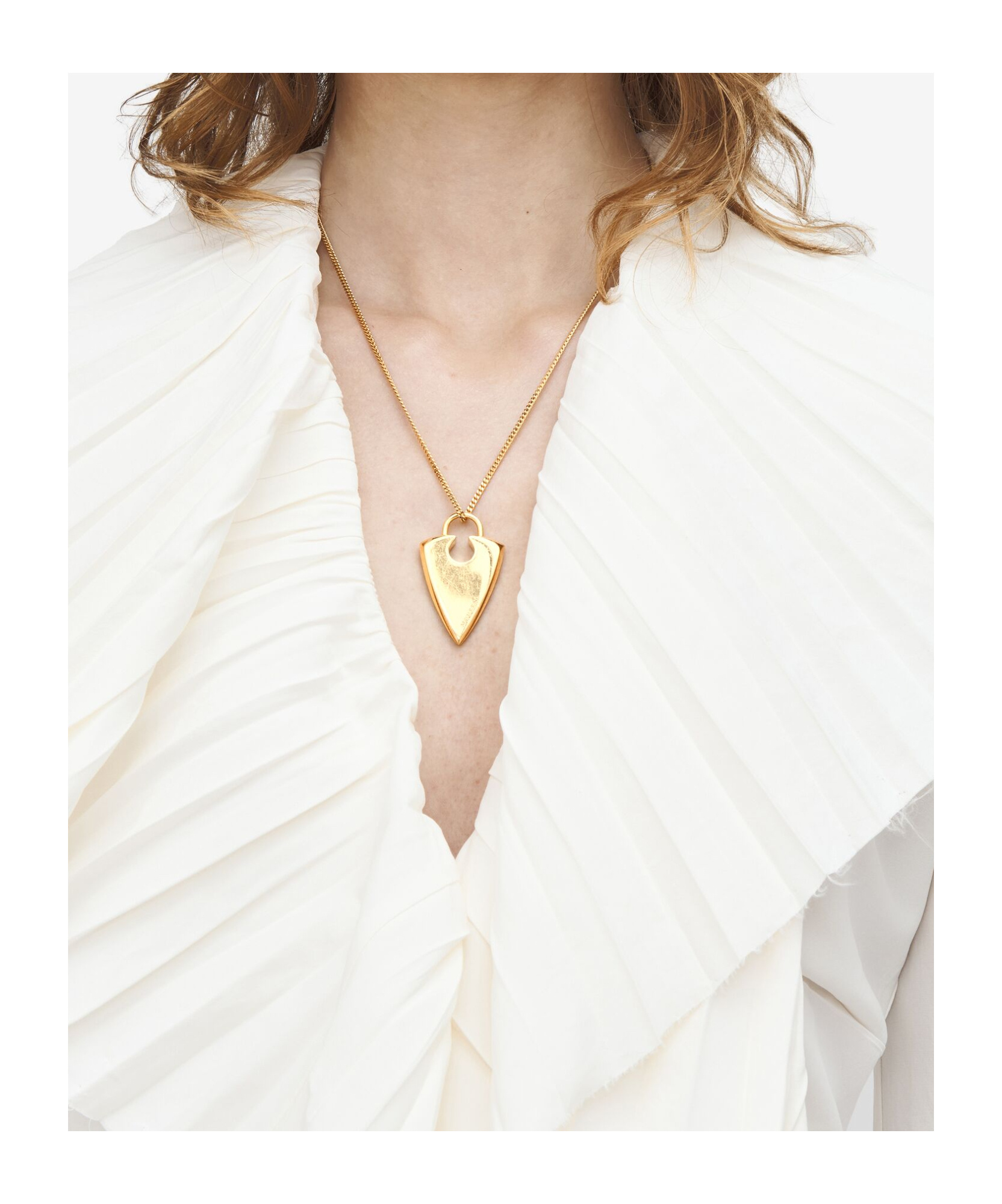 Alexander Mcqueen Pleated Shirt In White