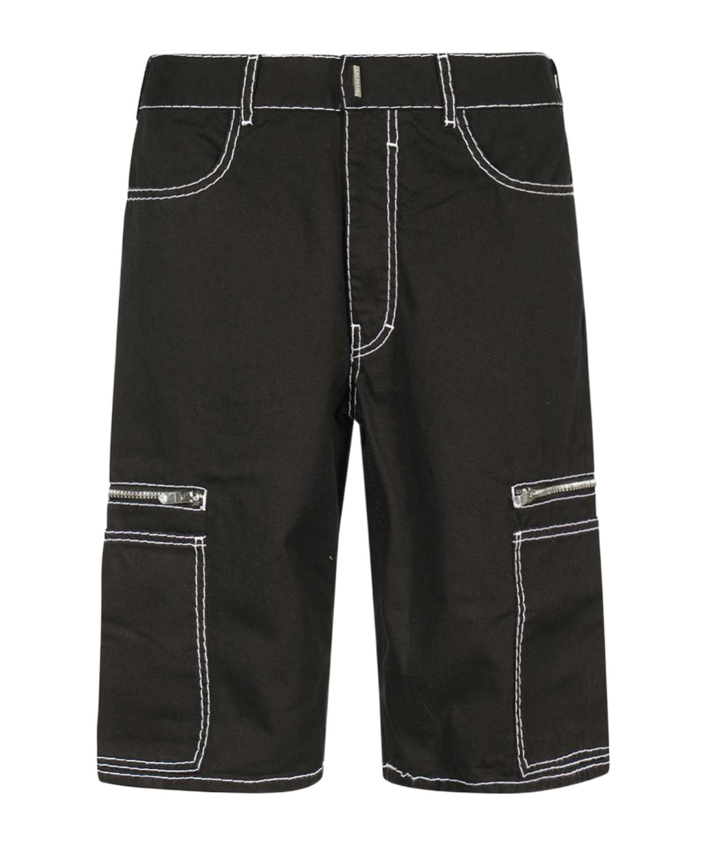 Givenchy Waistband Loop Shorts In Black